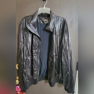 Ralph Lauren Shiny Black Windbreaker Jacket